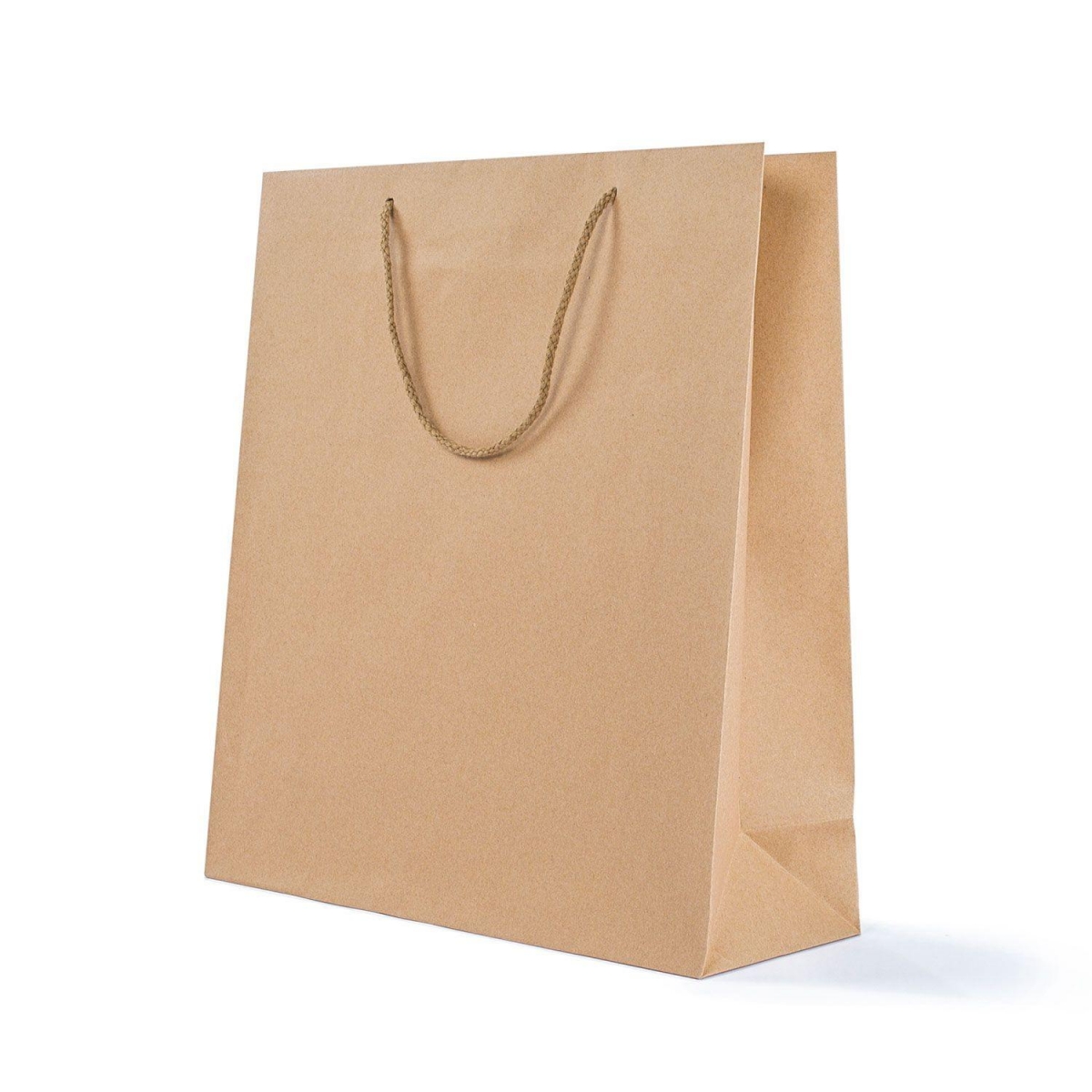 Shopper carta kraft nature Misure 26X35+26, Confezioni da 12 pezzi. Cartone  da 12 confezioni