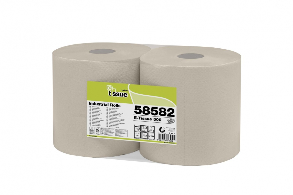 Bobina industriale e-tissue carta ecologica 500 strappi - Mercò