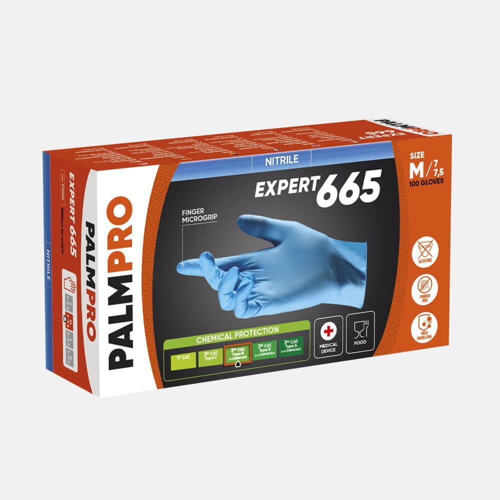 Guanti nitrile PALMPRO 665 Blue Pezzi 100 Misura XL - Mercò