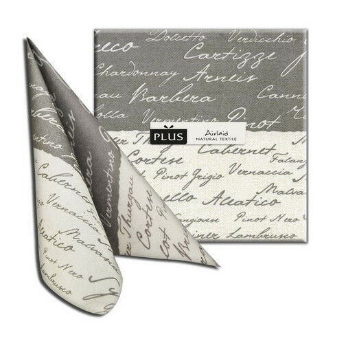 Tovaglioli Prime Guest Airlaid | 40x40 Cm, Colore Grigio | Confezione Da 50 Pezzi | Tessuto Effetto Lino Per Matrimoni E Feste
