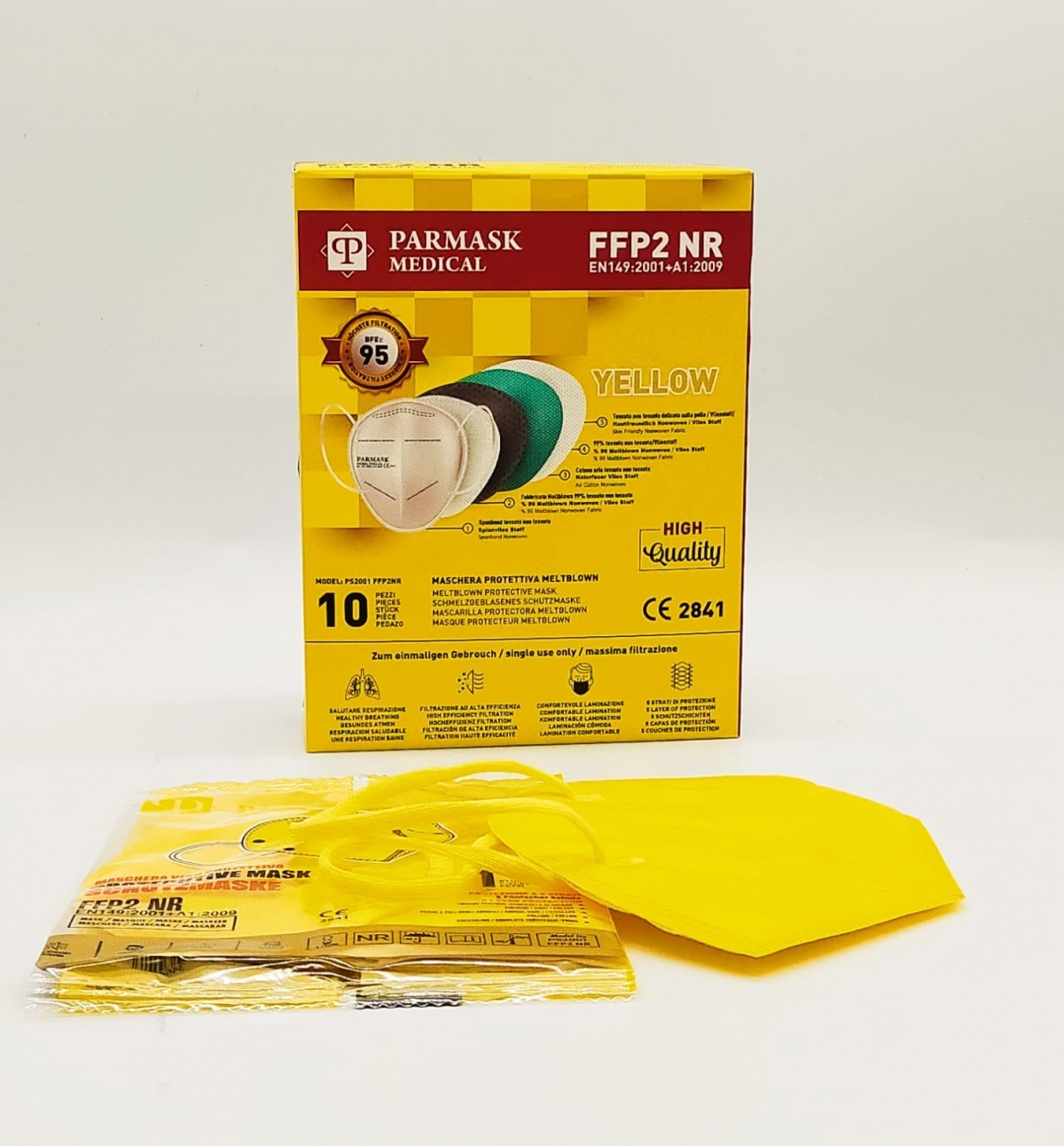 10 Mascherine FFP2 Nere ARIMASK - Certificazione CE 2841 - 5 Strati Filtranti Senza Valvola - Foto 3