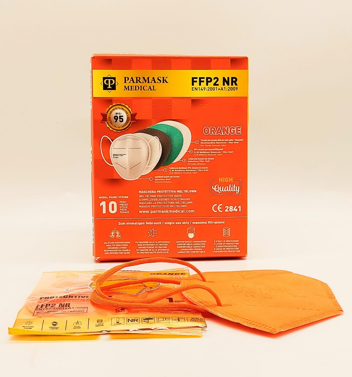 10 Mascherine FFP2 Nere ARIMASK - Certificazione CE 2841 - 5 Strati Filtranti Senza Valvola - Foto 2