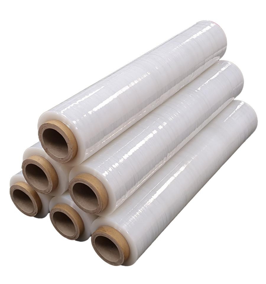 Pellicola Per Imballaggio Trasparente 13cm X 304m - 80 Gauge, Rotolo Con Manico Per Pallet E Traslochi