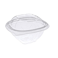 50 Pz Vaschetta + Coperchio PET Rettangolare Trasparente 750cc