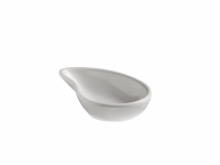 Ciotola Ovale Piccola Mediterraneo In Ceramica Bianca - Stile Coastal - 15,8 X 10,4 X 5 Cm